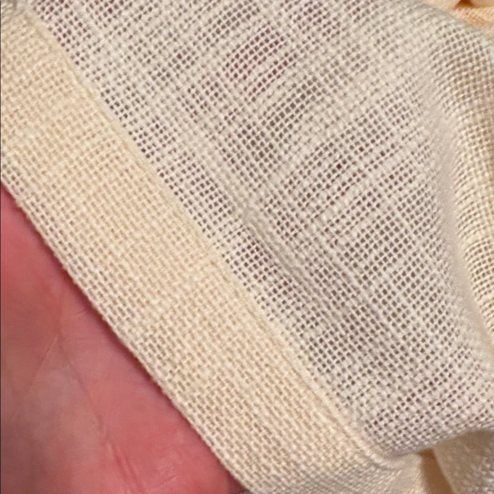 QUINCE Cotton Sheer Curtain Set 2 Panels Ivory